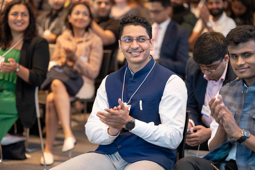 Young individuals participating in an event